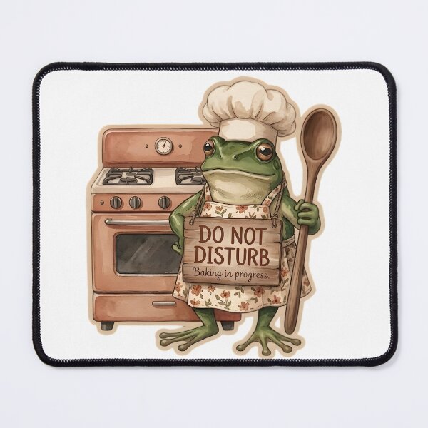 Item preview,  Frog Funny Introvert Baker - Cottagecore designed and sold by MihaCottagecore.