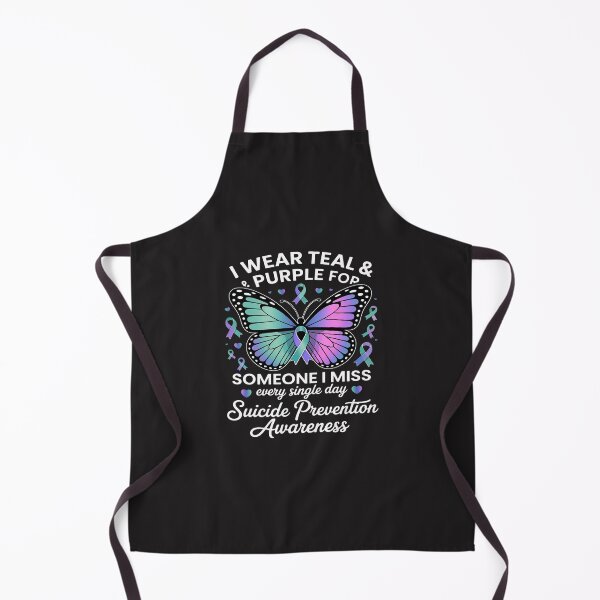 Item preview, I Wear Teal & Purple Suicide Prevention Awareness Butterfly designed and sold by GaryPacheco6.