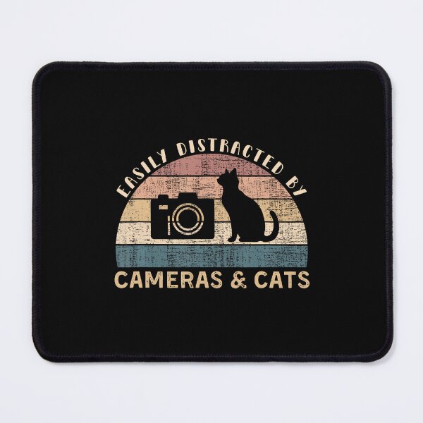 Item preview, Easily Distracted By Cameras  Cats Retro Funny Photographer designed and sold by RubySandy.