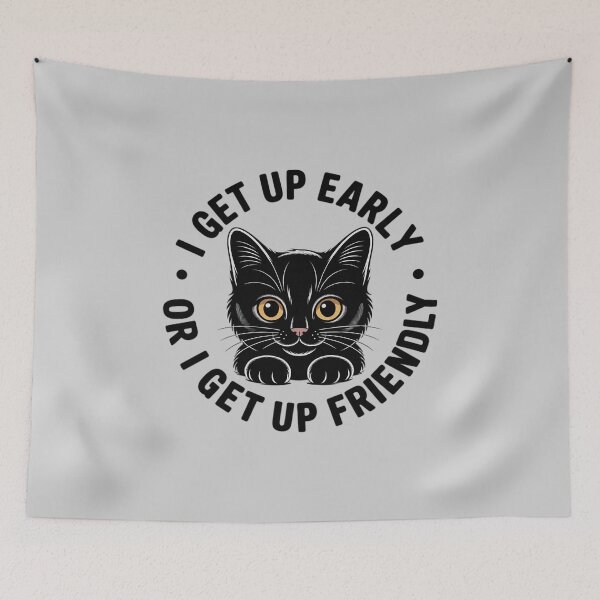 Item preview, Black Cat Morning Mood I Don’t Do Early,Cat Coffee designed and sold by BubblePancake.