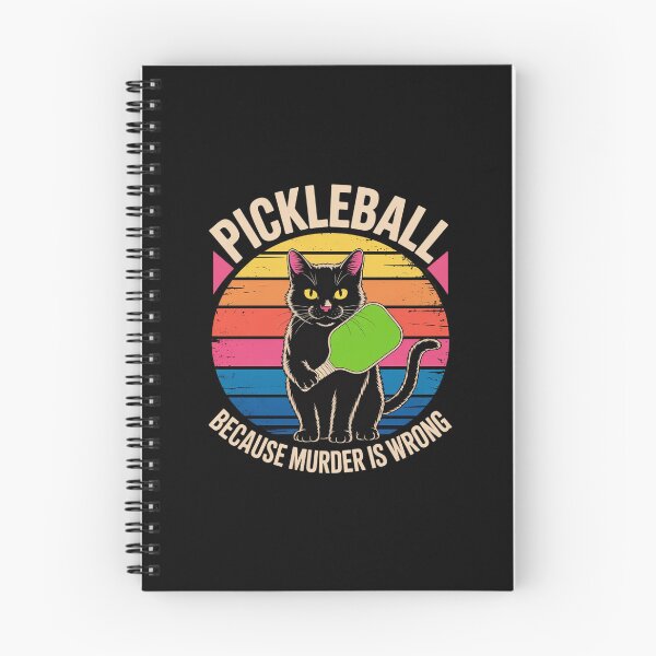 Item preview, Black Cat Pickleball Because Murder Is Wrong Cat designed and sold by BubblePancake.