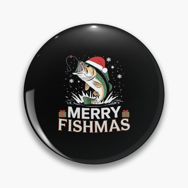 Item preview, Merry Fishmas Funny Fishing Christmas Design designed and sold by ElaineEsther.