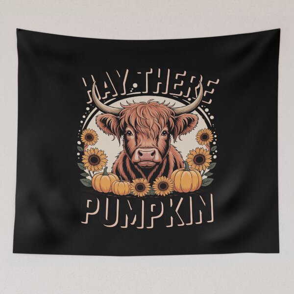 Item preview, Bleached Hay There Pumkin Highland Cow Fall Autumn designed and sold by BubblePancake.