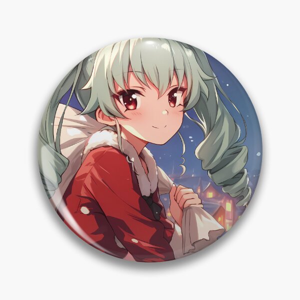 Item preview, Anchovy Girls Und Panzer Christmas Anime Girl Winter Santa Rooftop Night designed and sold by HumbertoValveno.