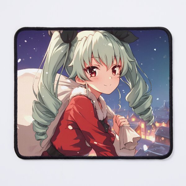 Item preview, Anchovy Girls Und Panzer Christmas Anime Girl Winter Santa Rooftop Night designed and sold by HumbertoValveno.