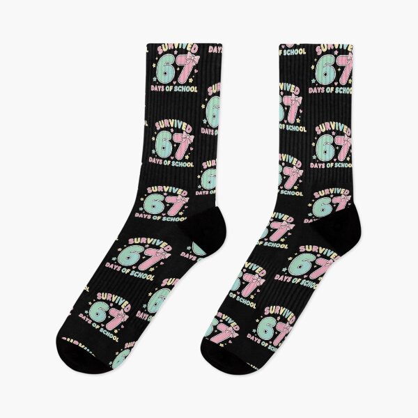 Item preview, Funny Survived 67 Days of School Coquette Bow Kids designed and sold by facegm.