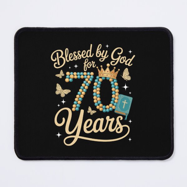 Item preview, Blessed by God for 70 Years Old Christian Birthday designed and sold by NetoGalaxy.