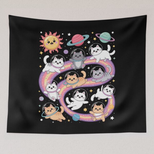 Item preview, Cute Cat Funny Space Astronaut Planet Cat Women Men Kids  designed and sold by khorbiasieno.