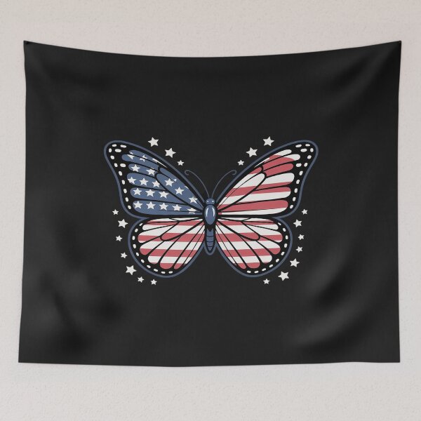 Item preview, Independence Day 4th July USA Flag America Butterfly designed and sold by JessicaWalshdf.