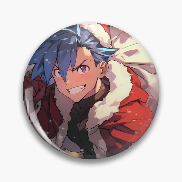 Item preview, Kamina Christmas Courage Gurren Lagann Anime Santa Claus Winter Rooftop Night designed and sold by HumbertoValveno.