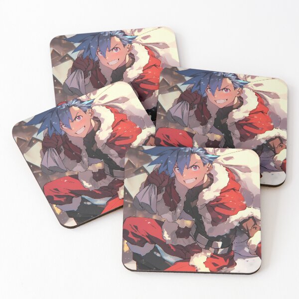 Item preview, Kamina Christmas Courage Gurren Lagann Anime Santa Claus Winter Rooftop Night designed and sold by HumbertoValveno.