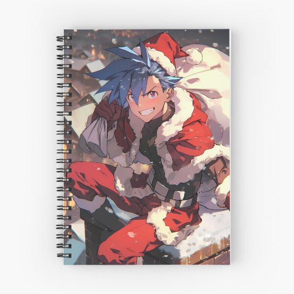 Item preview, Kamina Christmas Courage Gurren Lagann Anime Santa Claus Winter Rooftop Night designed and sold by HumbertoValveno.