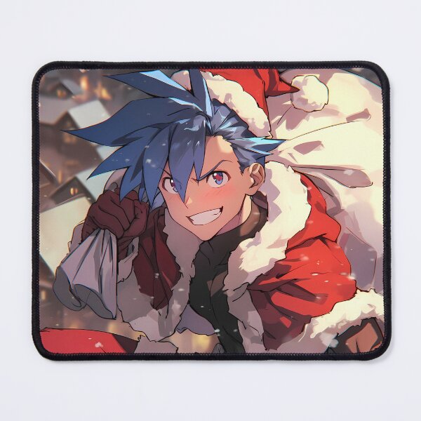 Item preview, Kamina Christmas Courage Gurren Lagann Anime Santa Claus Winter Rooftop Night designed and sold by HumbertoValveno.