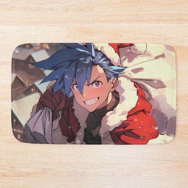 Item preview, Kamina Christmas Courage Gurren Lagann Anime Santa Claus Winter Rooftop Night designed and sold by HumbertoValveno.
