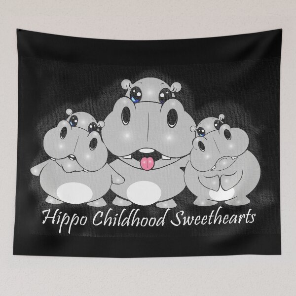 Item preview, Hippo Childhood Sweethearts designed and sold by Shirley cute art .