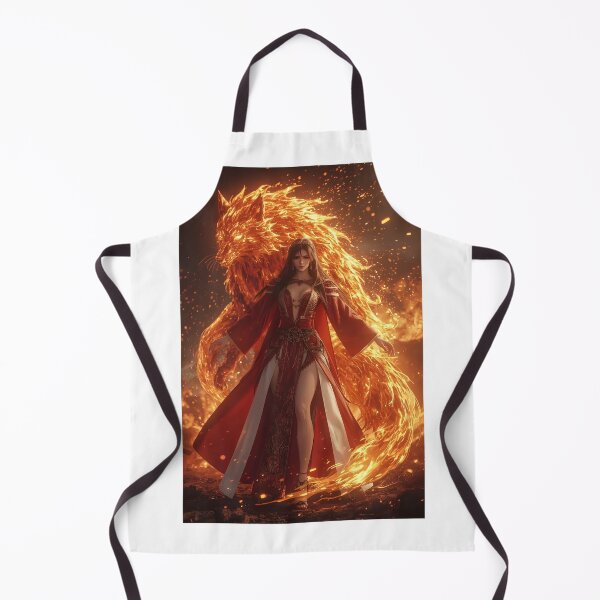 Item preview, Flame Sorceress Girl — Anime Fire Spirit Art designed and sold by AMPrintsArt.