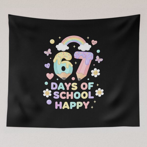 Item preview, Happy 67 Days of School Beaded Bracelet Cute Teacher designed and sold by facegm.