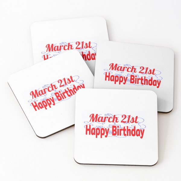 Item preview, March 21st, Happy birthday  designed and sold by Sujinthaiart.