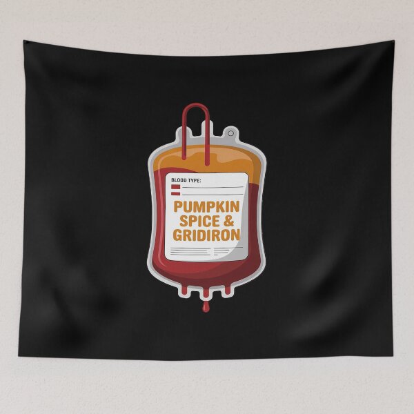Item preview, Blood Type Pumpkin Spice Gridiron Football Mom Fall designed and sold by NetoGalaxy.