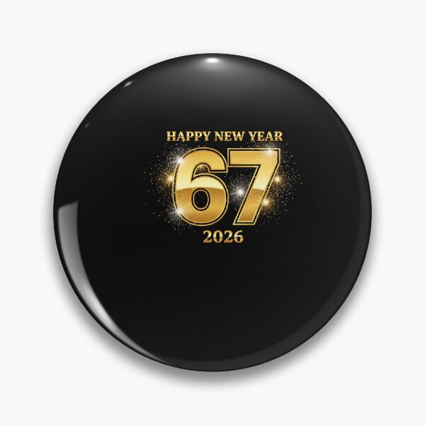Item preview, Happy Six Seven 67 New Year 2026 Gold Sparkle Design 2 designed and sold by facegm.