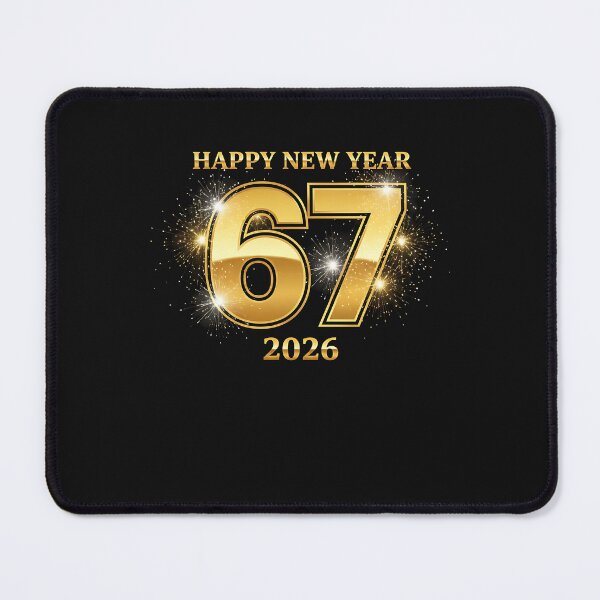 Item preview, Happy Six Seven 67 New Year 2026 Gold Sparkle Design 2 designed and sold by facegm.