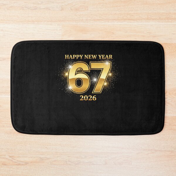 Item preview, Happy Six Seven 67 New Year 2026 Gold Sparkle Design 2 designed and sold by facegm.