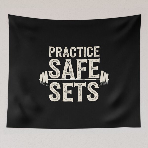 Item preview, Practice Safe Sets Weightlifting Gym Fitness Workout designed and sold by LorraineRita.