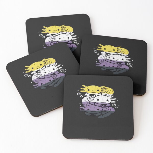 Item preview, Kawaii Axolotl Pile Nonbinary Flag LGBTQ designed and sold by JessicaWalshdf.