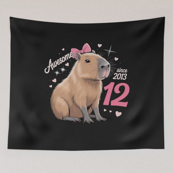 Item preview, Kids 12 Years Old Capybara Birthday For Girls 12th Capybara designed and sold by JessicaWalshdf.