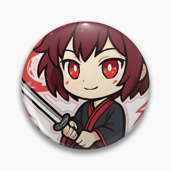 Item preview, Chibi Samurai Girl — Cute Anime Sticker designed and sold by AMPrintsArt.