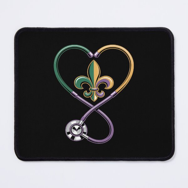 Item preview, Heart Stethoscope Mardi Gras Carnival Parade Nurse Nursing designed and sold by catsdothingz.