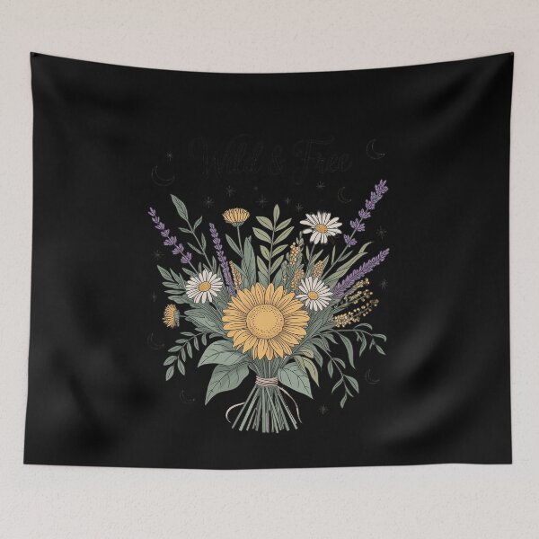 Item preview, Bohemian Wild and Free Floral Bouquet Nature Boho designed and sold by NetoGalaxy.
