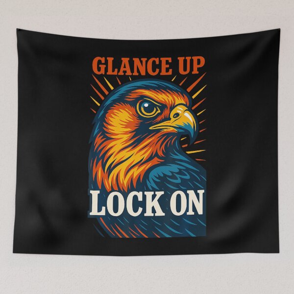 Item preview, Falcon Glance Up Lock On Falconry Enthusiast Design designed and sold by MelanieMiram1.