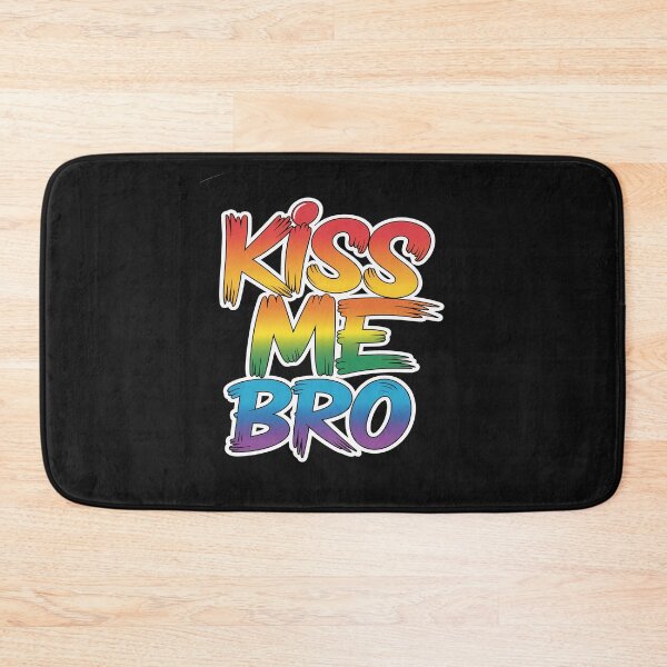 Item preview, Kiss Me Bro Funny LGBT-Q Rainbow Gay Pride Equality Men Gift designed and sold by JessicaWalshdf.