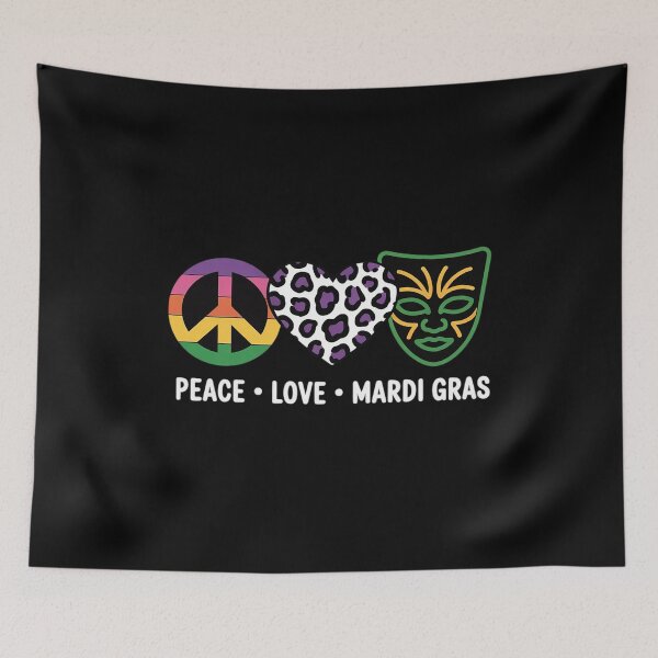 Item preview, Peace Love Mardi Gras 2026 designed and sold by catsdothingz.