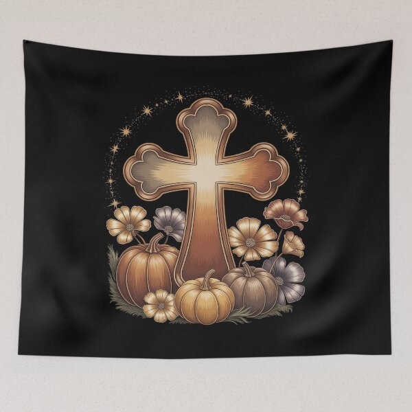 Item preview, Boho Floral Pumpkin Cross Fall Jesus Christian Faith Autumn designed and sold by NetoGalaxy.