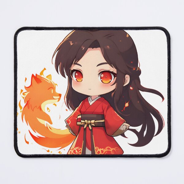 Item preview, Chibi Fire Princess — Cute Anime Sticker designed and sold by AMPrintsArt.