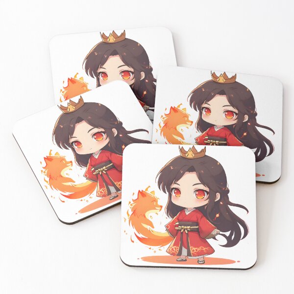 Item preview, Chibi Fire Princess — Cute Anime Sticker designed and sold by AMPrintsArt.