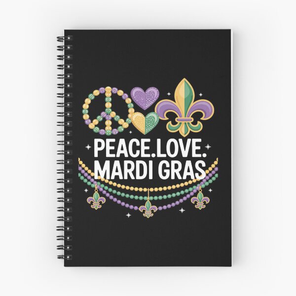Item preview, Peace Love Mardi Gras Beads for women Carnival designed and sold by catsdothingz.