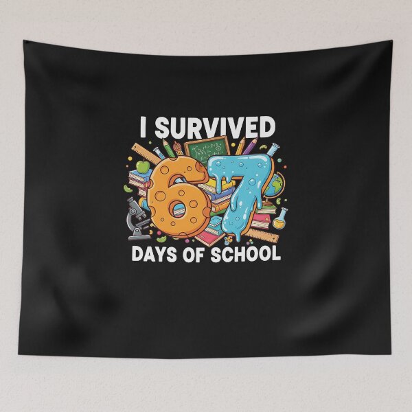 Item preview, I Survived 67 Days of School Cartoon Classroom Kids designed and sold by diyoor.