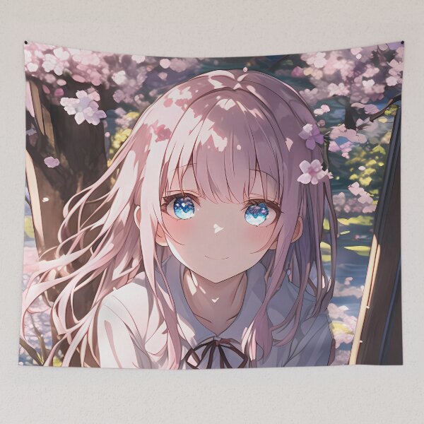 Item preview, Chika Fujiwara Anime Girl Sakura Spring Japan Pastel Blossom Kaguya Sama designed and sold by HumbertoValveno.