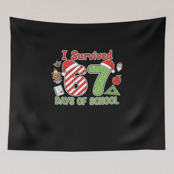 Item preview, I Survived 67 Days of School Christmas Teacher Design designed and sold by diyoor.
