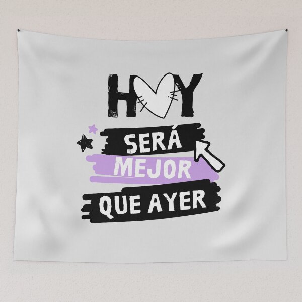 Item preview, Hoy Será Mejor Que Ayer - Spanish Motivational Cat Quote designed and sold by ConfuseLab Alt.