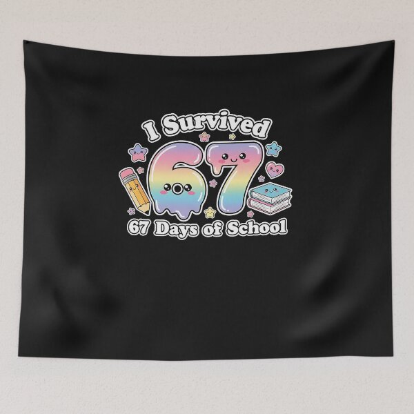 Item preview, I Survived 67 Days of School Cute Pastel Drip Design  designed and sold by diyoor.