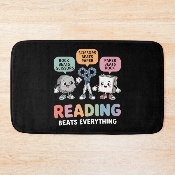 Item preview, Reading Beats Everything Teacher Rock Paper Scissors designed and sold by ToriKarla.