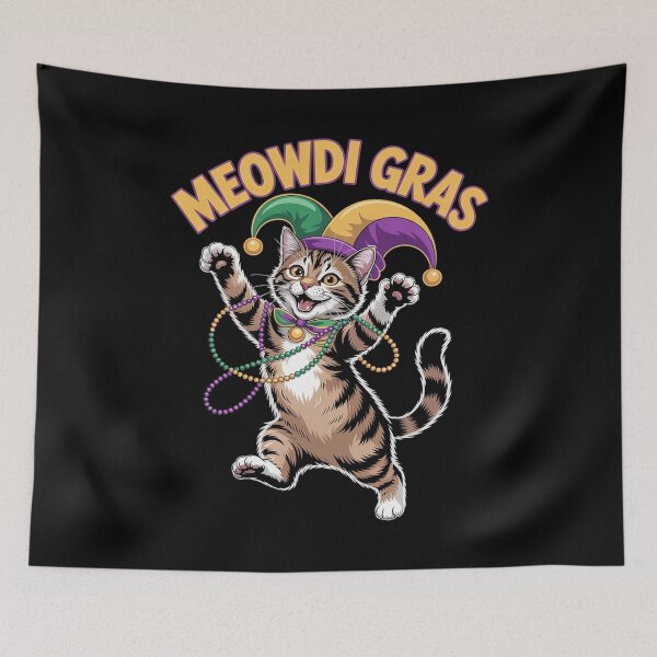 Item preview, 2026 Matching Mens Womans Funny Meowdi Gras Cat Mardi Gras designed and sold by Moxizz.