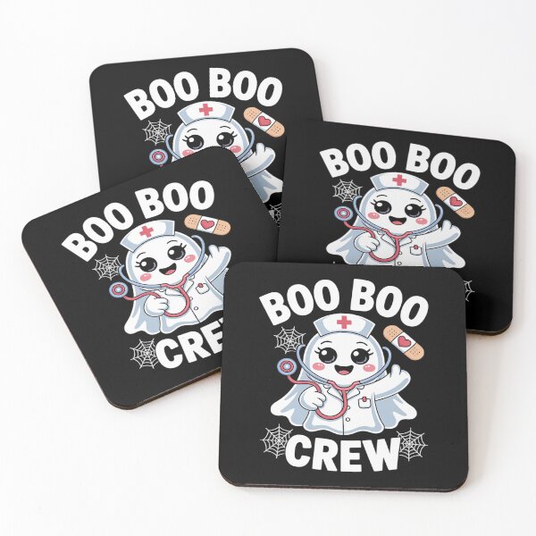 Item preview, Boo Boo Crew Nurse Ghost Halloween Scrub Top Nursing designed and sold by SnackPAC.