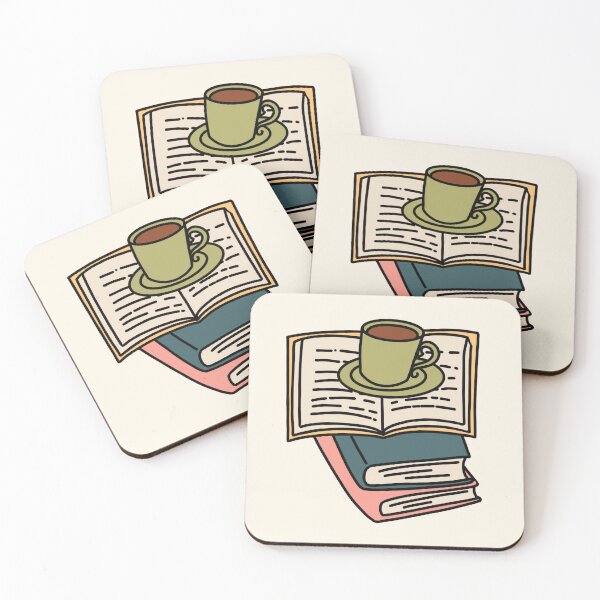 Item preview,  Books and Coffee Illustratio designed and sold by Shiningsticker8.