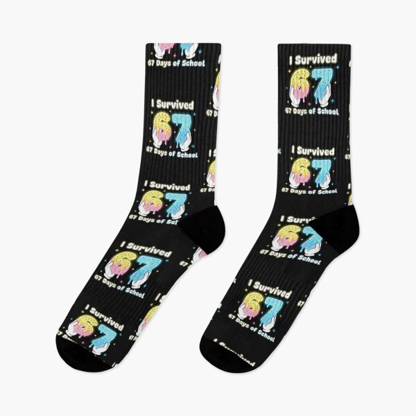 Item preview, I Survived 67 Days Of School Funny Meme Boy Girl Teacher designed and sold by diyoor.