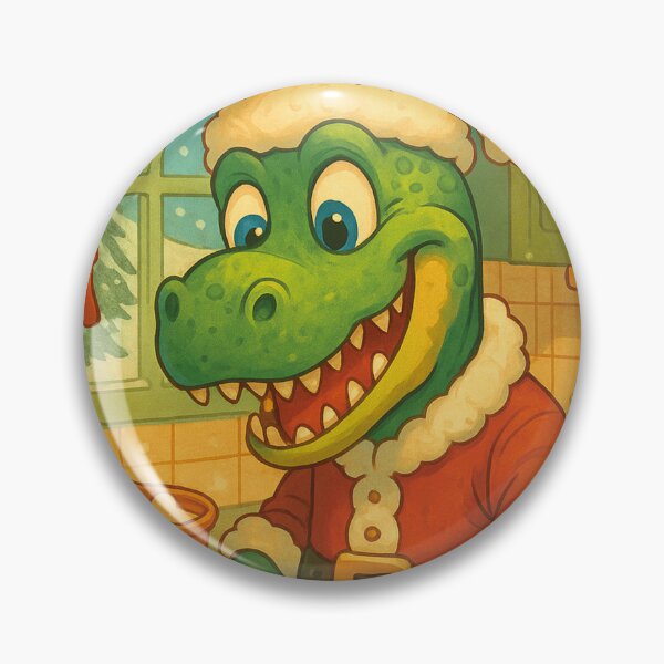 Item preview, Funny dinosaur bakes Christmas cookies designed and sold by Mauswohn.
